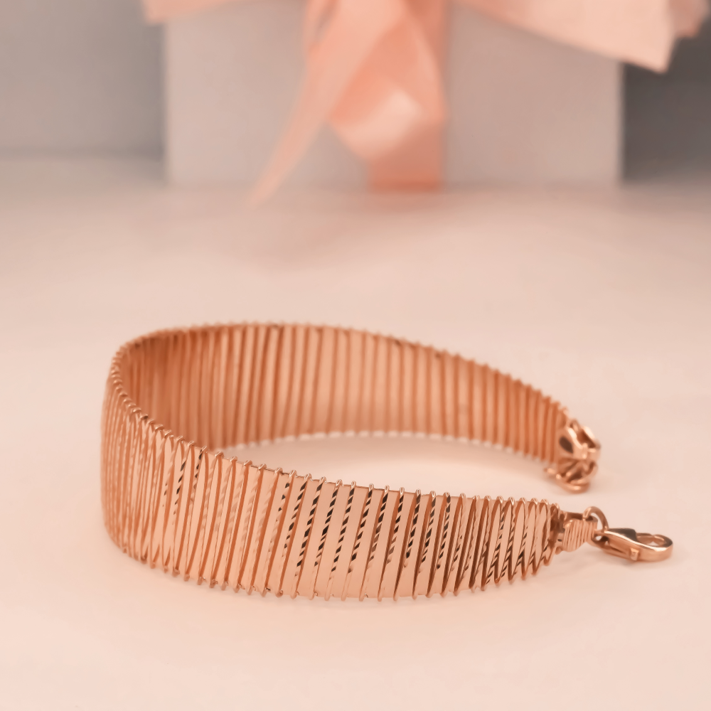 Wide Wisdom Gold Handcuff Bracelet