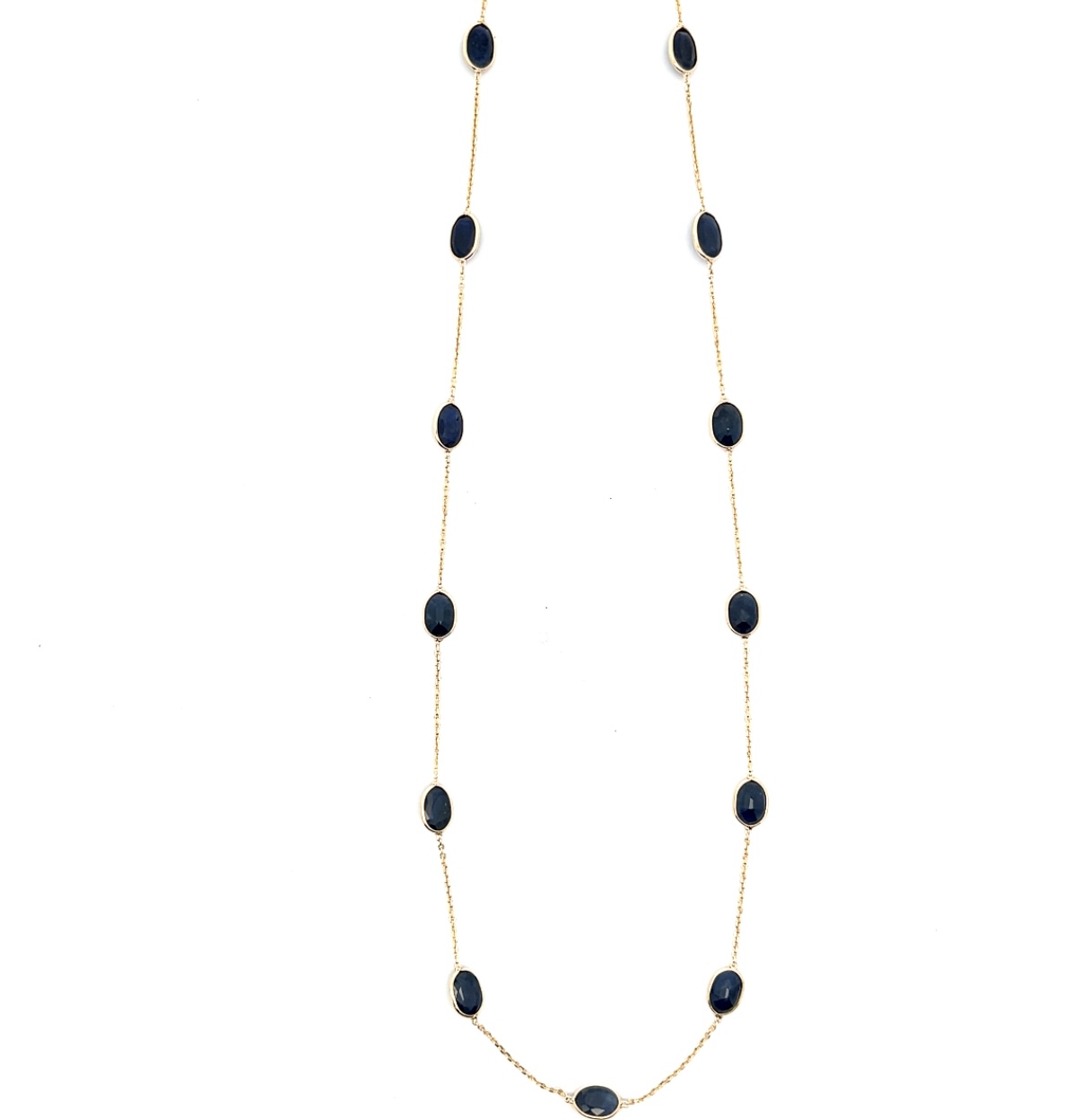 Blue Sapphire Charm Necklace