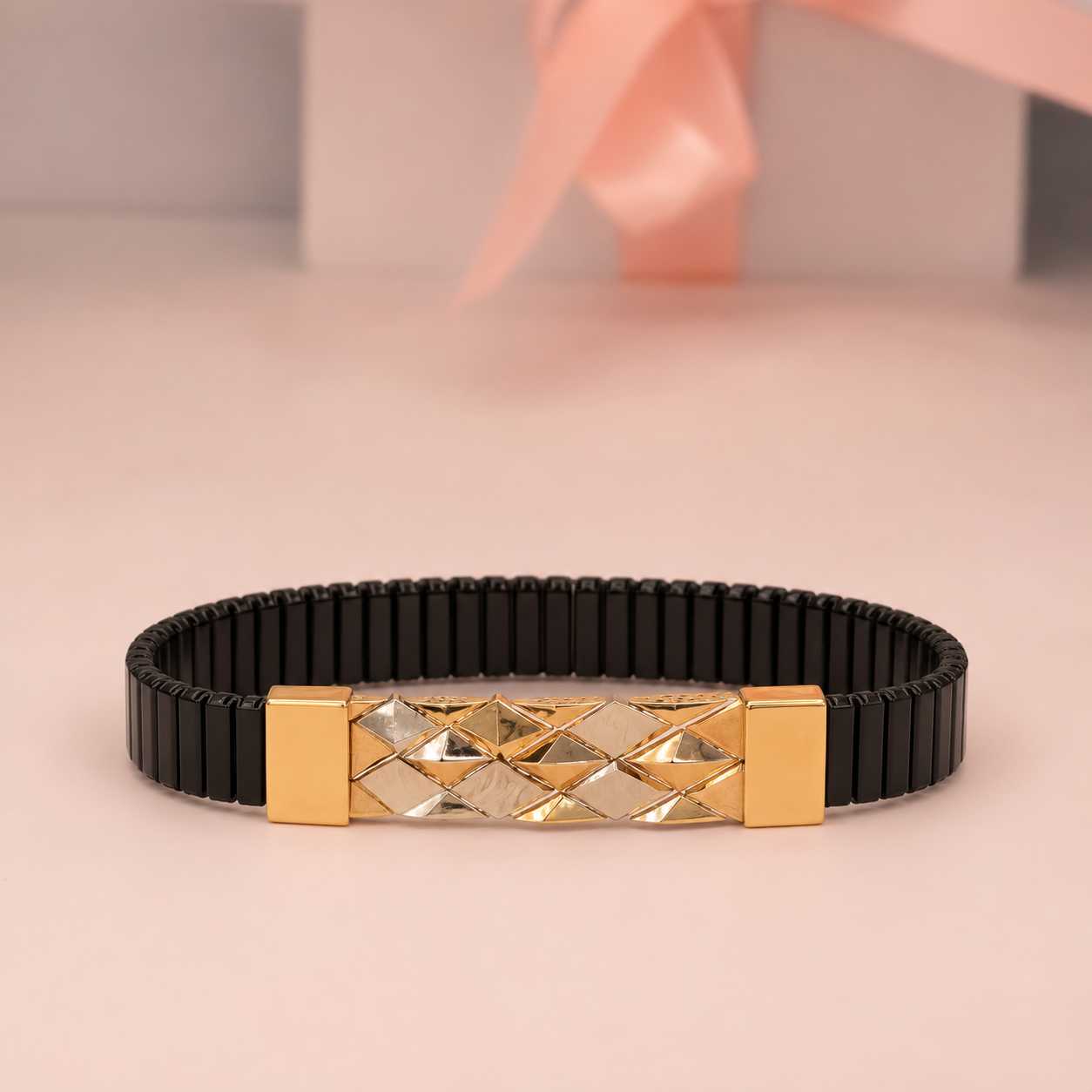 Criss Cross Men's Gold Bracelet