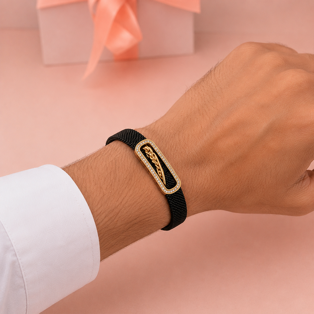 Designer Infinity Gold Bracelet for Men