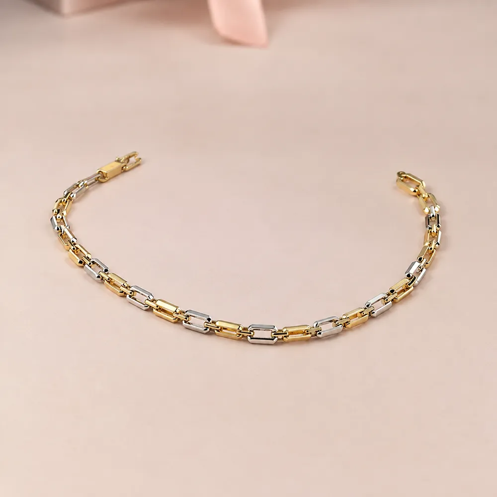 Bicolor Luxe Interlock Bracelet