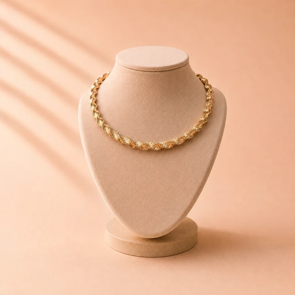 Textured Gold Necklace